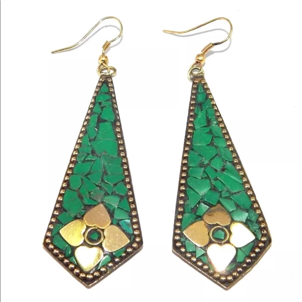 Tibetan dangling earrings